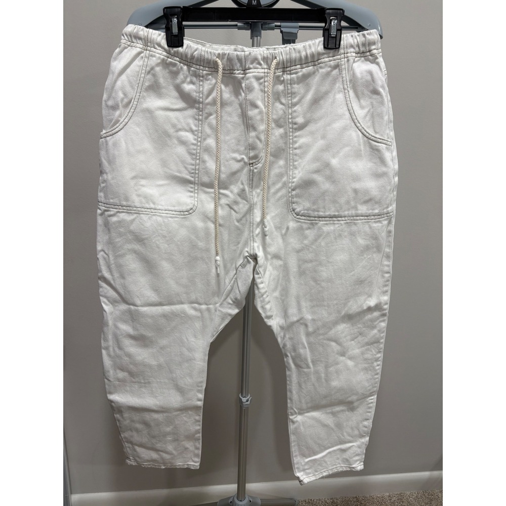 One Teaspoon Shabby Kingpins Boyfriend Jeans White Large Drop Crotch Baggy